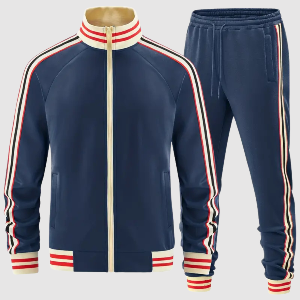 Rory | Timeless Striped Zip-Up Tracksuit Set