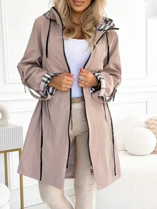 Rosa | Effortless Hooded Waterproof Jacket Trench Coat