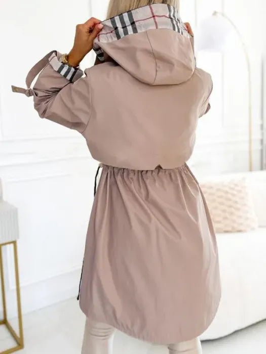 Rosa | Effortless Hooded Waterproof Jacket Trench Coat