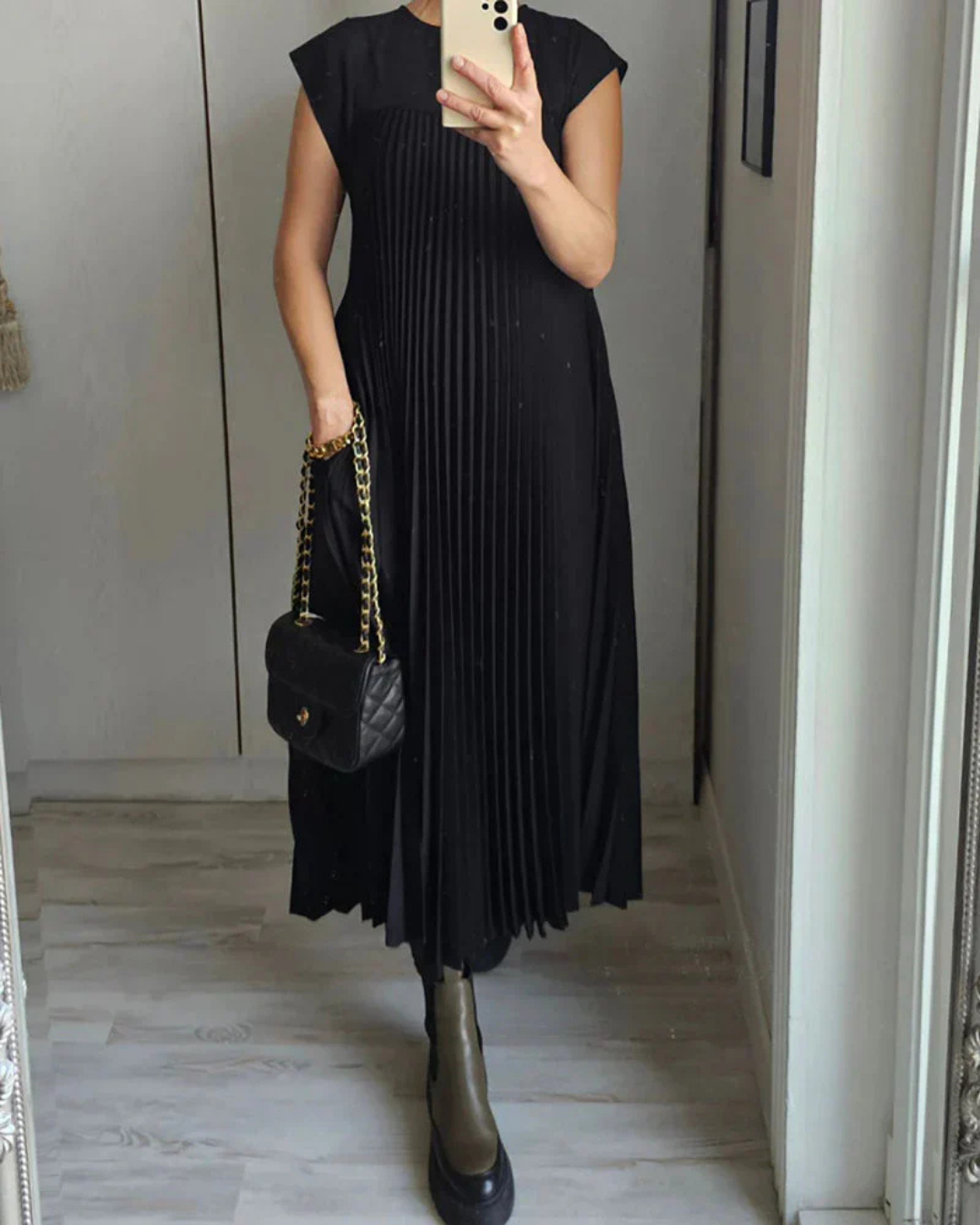 Rosa | Relaxed Pleated Maxi Cocktail Dress