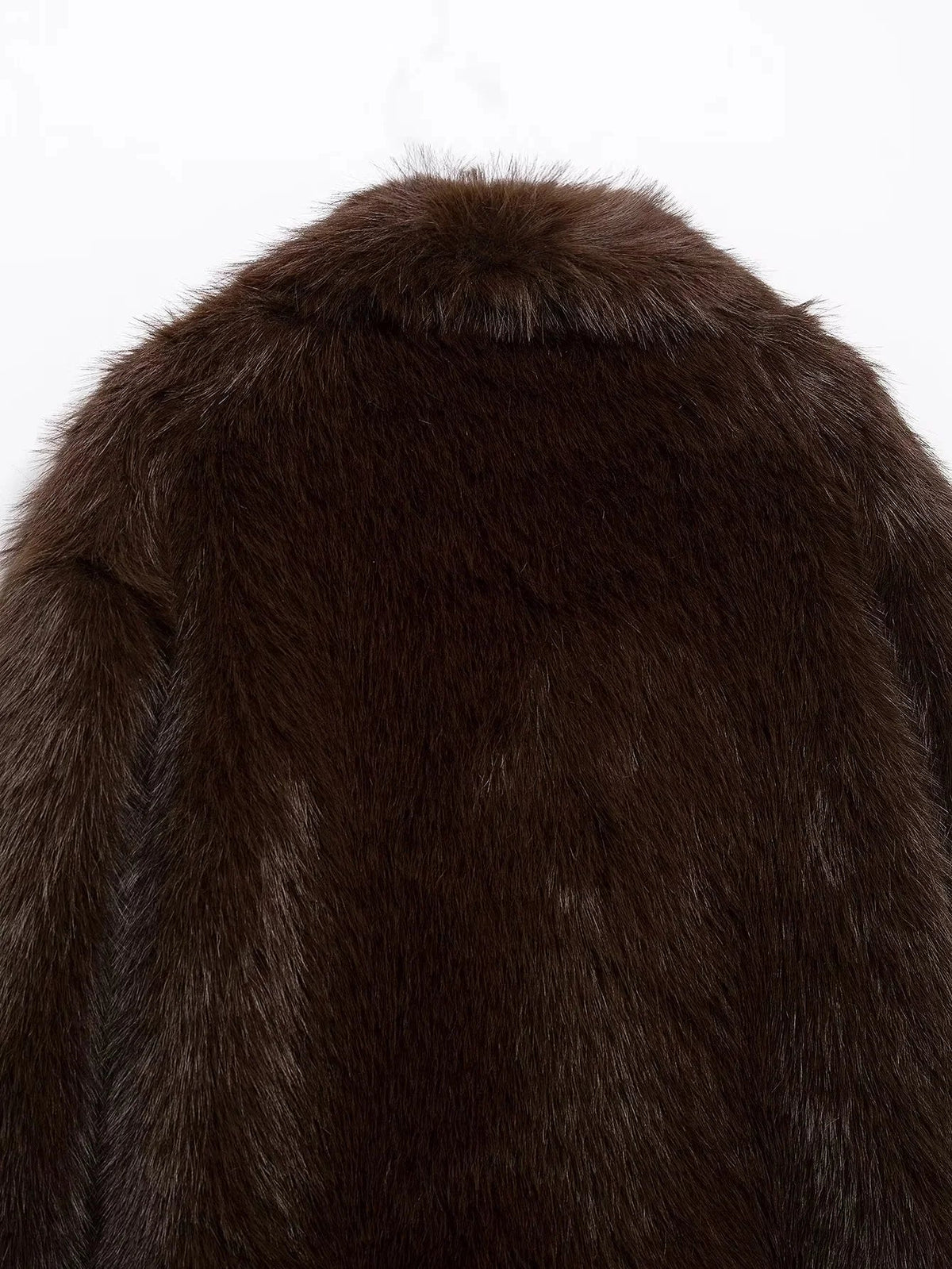 Rose | Effortless Cropped Faux Fur Coat with Oversized Collar