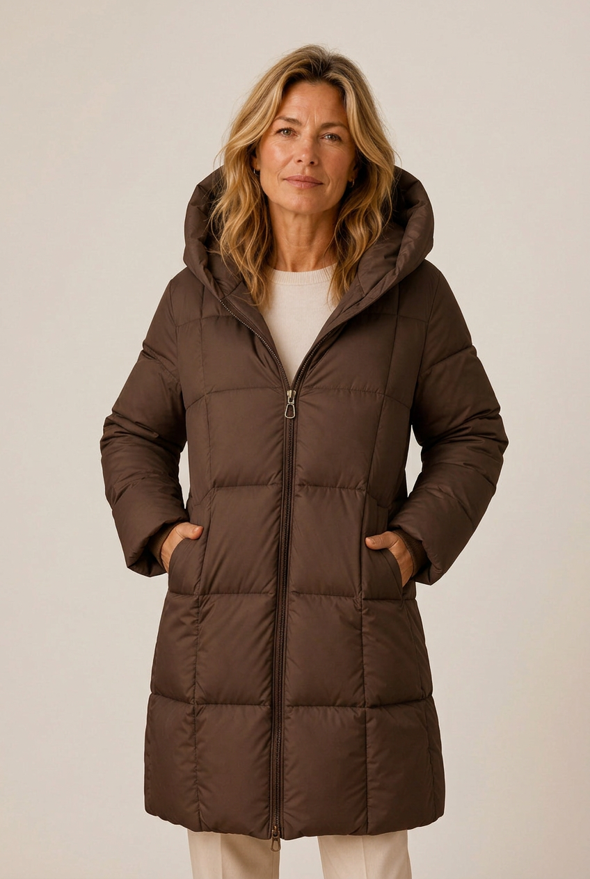 Rosie | Chic Long Quilted Hooded Puffer Jacket Women