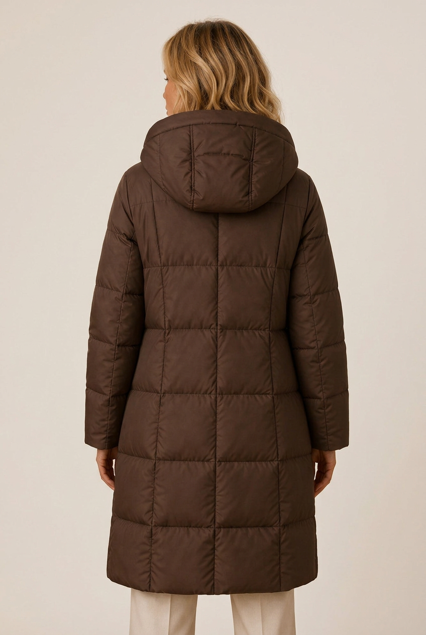 Rosie | Chic Long Quilted Hooded Puffer Jacket Women