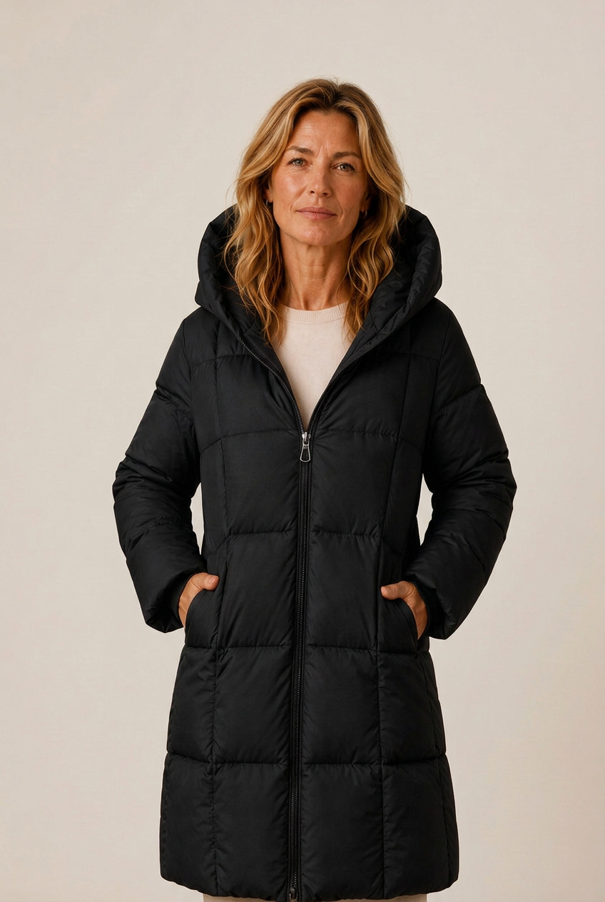 Rosie | Chic Long Quilted Hooded Puffer Jacket Women