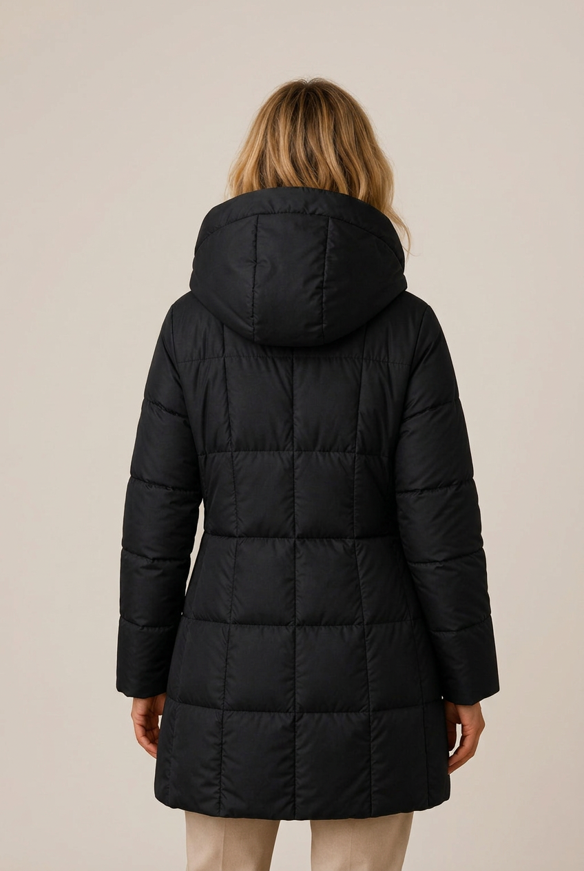 Rosie | Chic Long Quilted Hooded Puffer Jacket Women
