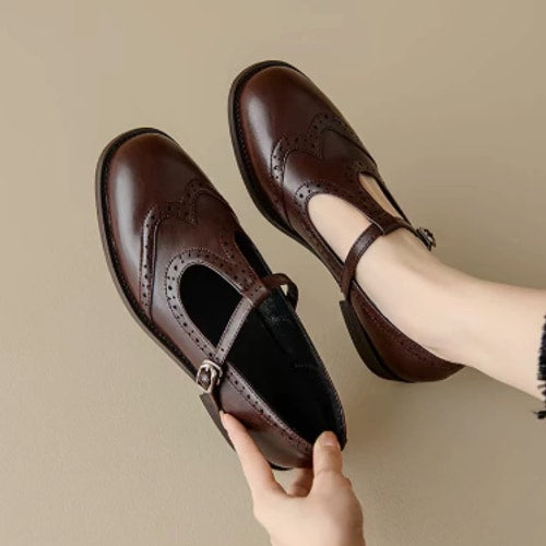 Rosie | Timeless Brogue Mary Jane Shoes