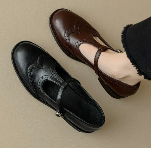 Rosie | Timeless Brogue Mary Jane Shoes