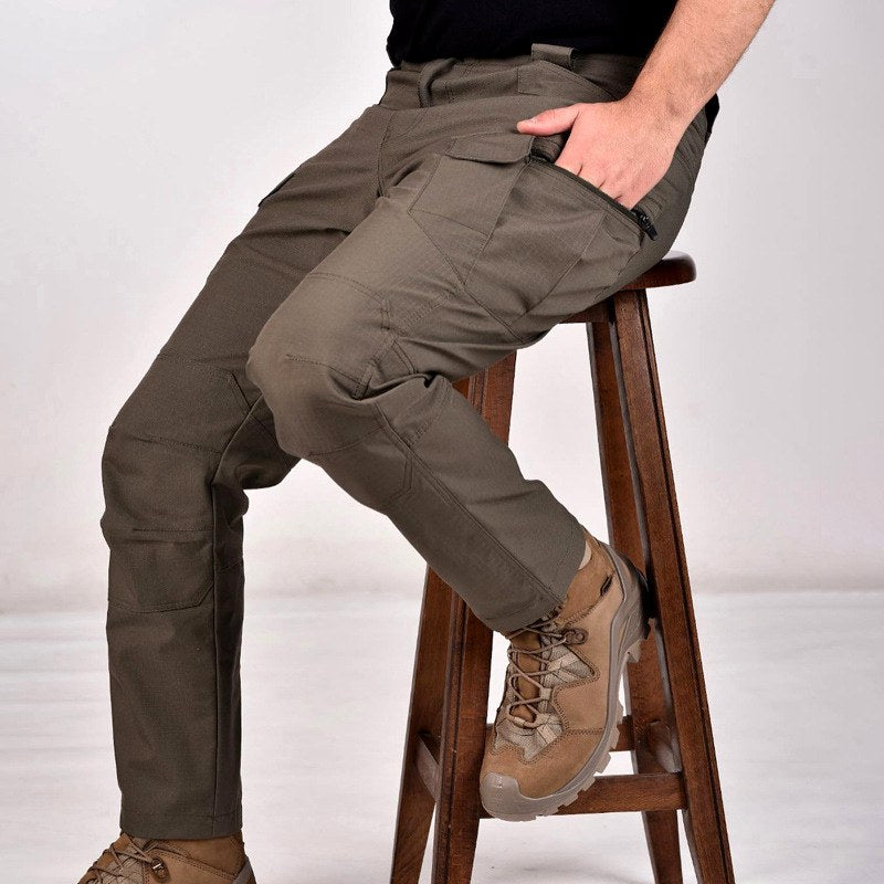 Rowan | Multi-Pocket Straight Leg Mens Cargo Trousers