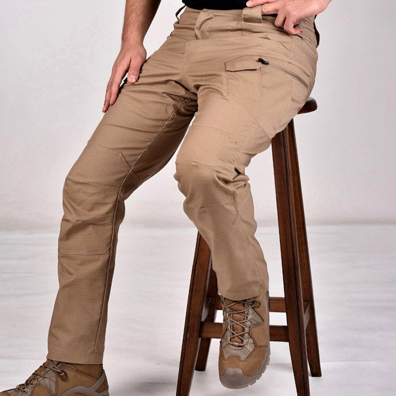 Rowan | Multi-Pocket Straight Leg Mens Cargo Trousers