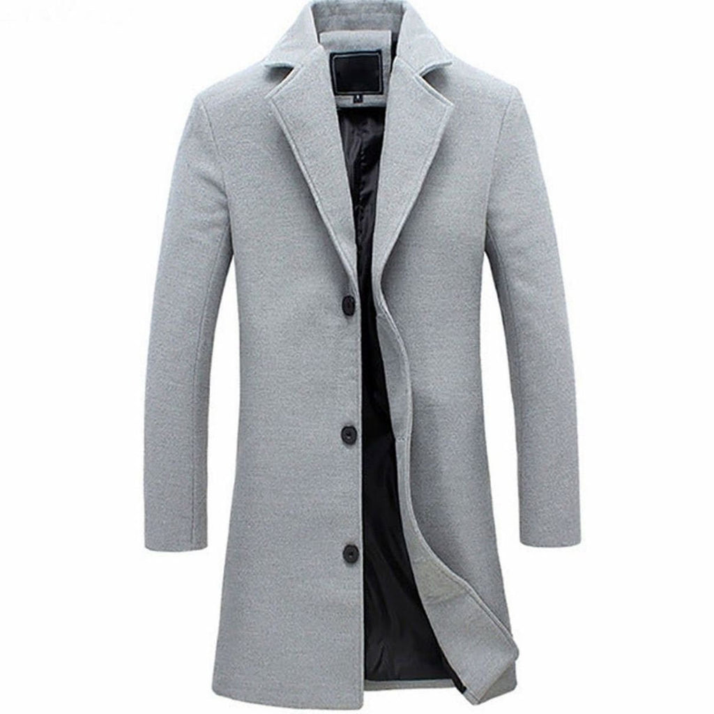 Rowan | Refined Longline Single-Breasted Mens Overcoat