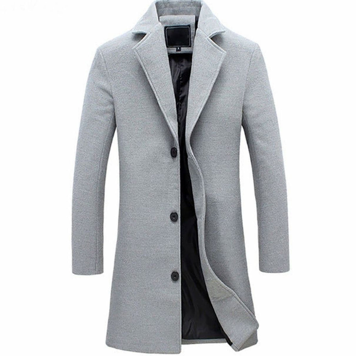 Rowan | Refined Longline Single-Breasted Mens Overcoat