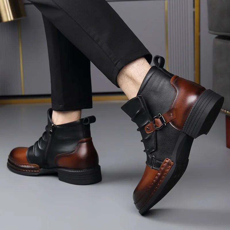 Rowan | Sophisticated Buckle Strap Mens Boots
