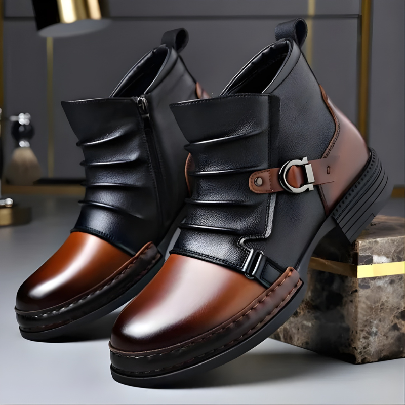 Rowan | Sophisticated Buckle Strap Mens Boots