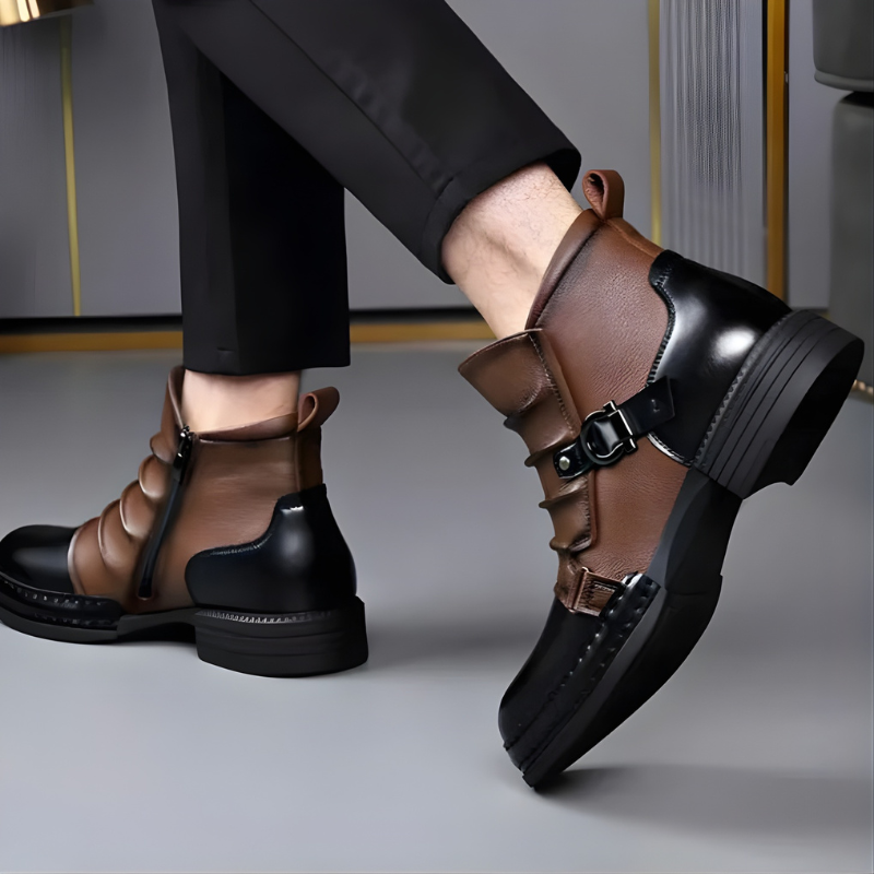 Rowan | Sophisticated Buckle Strap Mens Boots