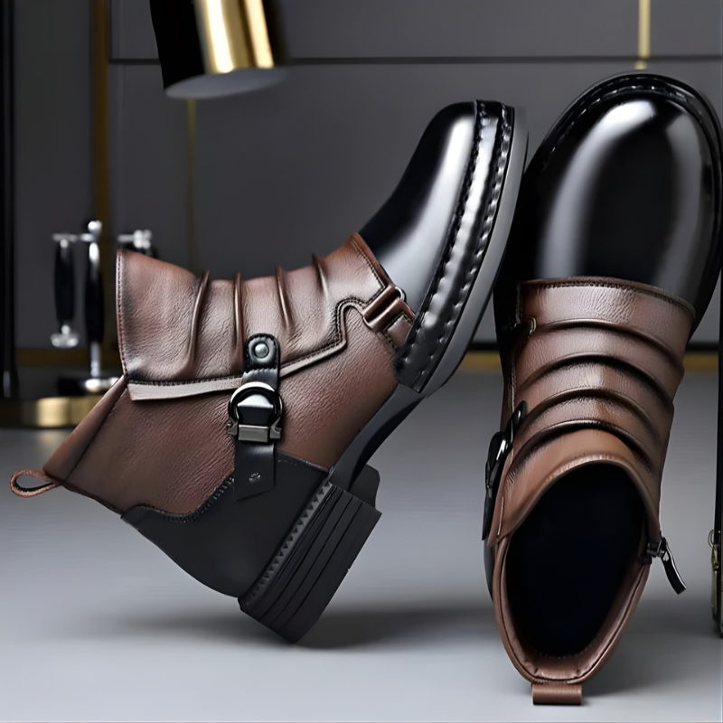 Rowan | Sophisticated Buckle Strap Mens Boots