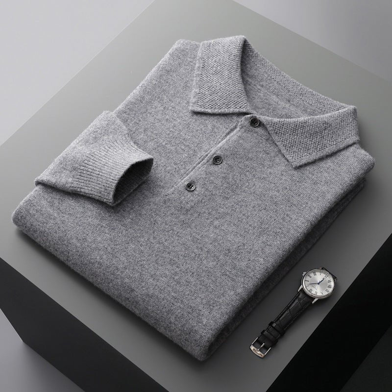 Rupert | Cosy Mens Knit Jumper with Polo Collar