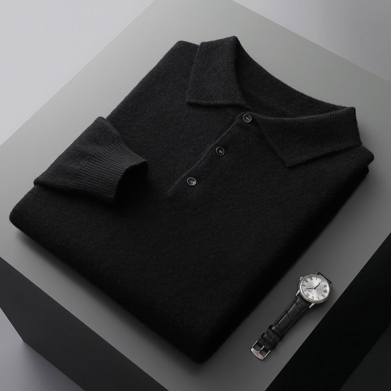 Rupert | Cosy Mens Knit Jumper with Polo Collar