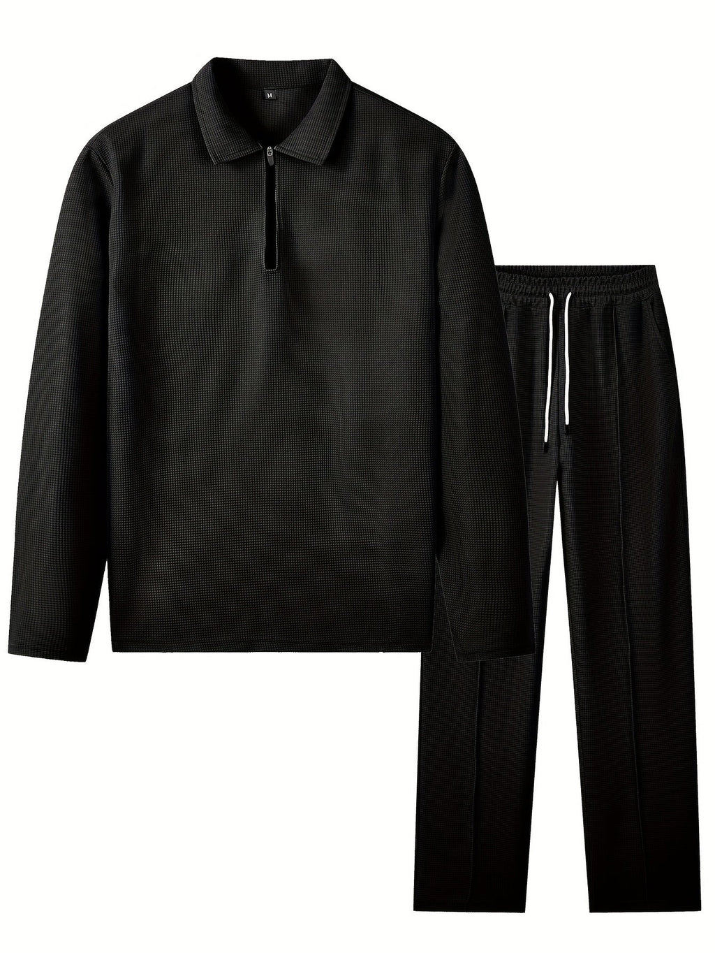 Rupert | Relaxed Waffle-Knit Half-Zip Tracksuit Set