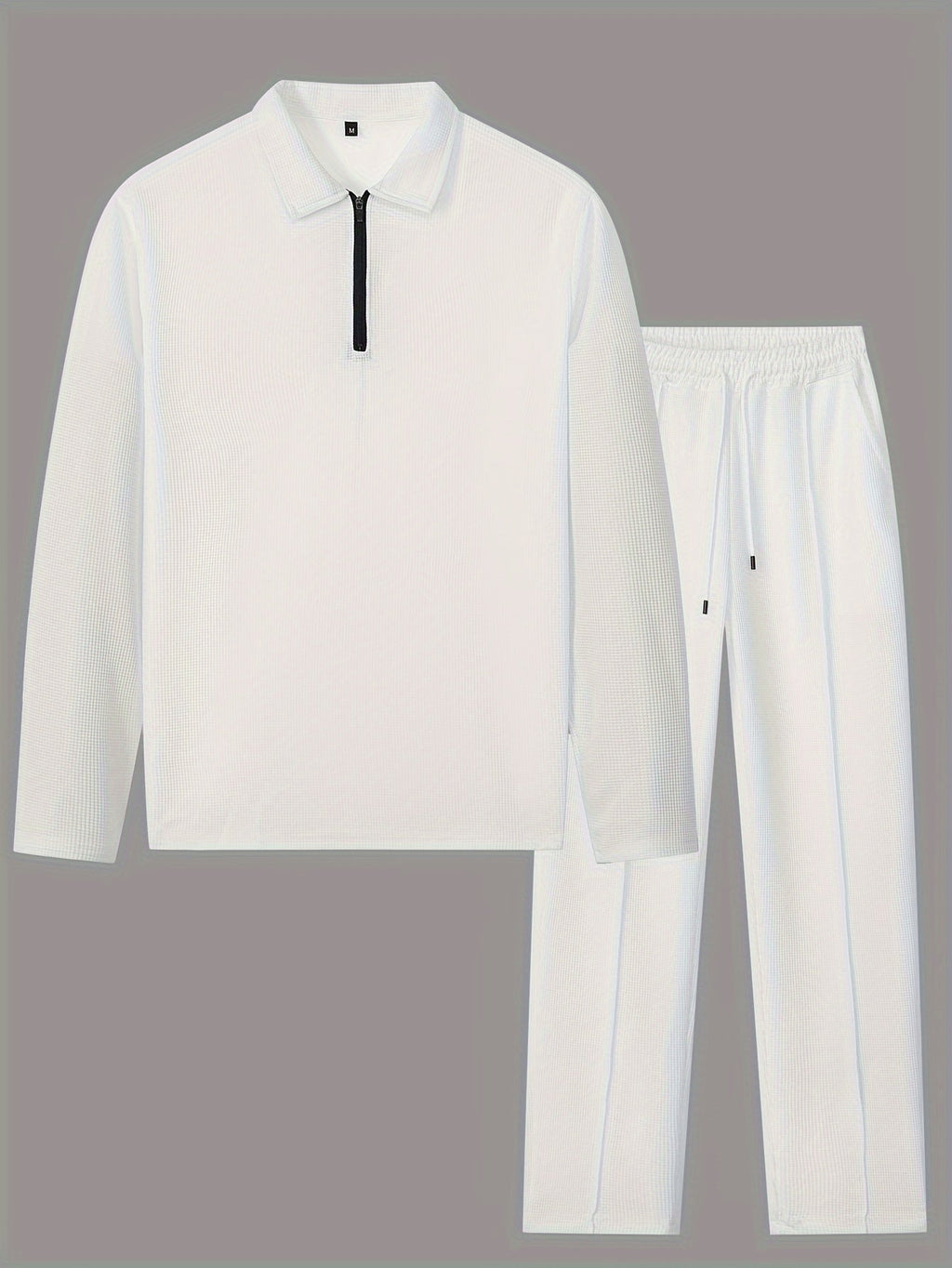 Rupert | Relaxed Waffle-Knit Half-Zip Tracksuit Set