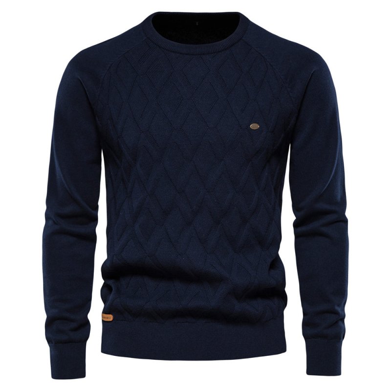Rupert | Timeless Diamond Crew Neck Mens Knit Jumper