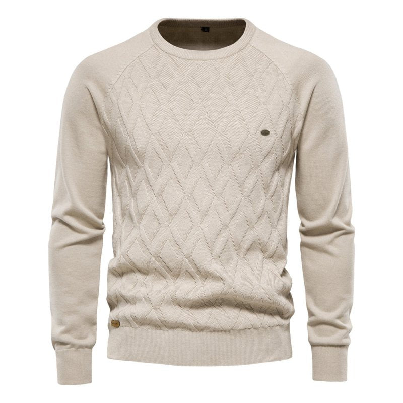 Rupert | Timeless Diamond Crew Neck Mens Knit Jumper