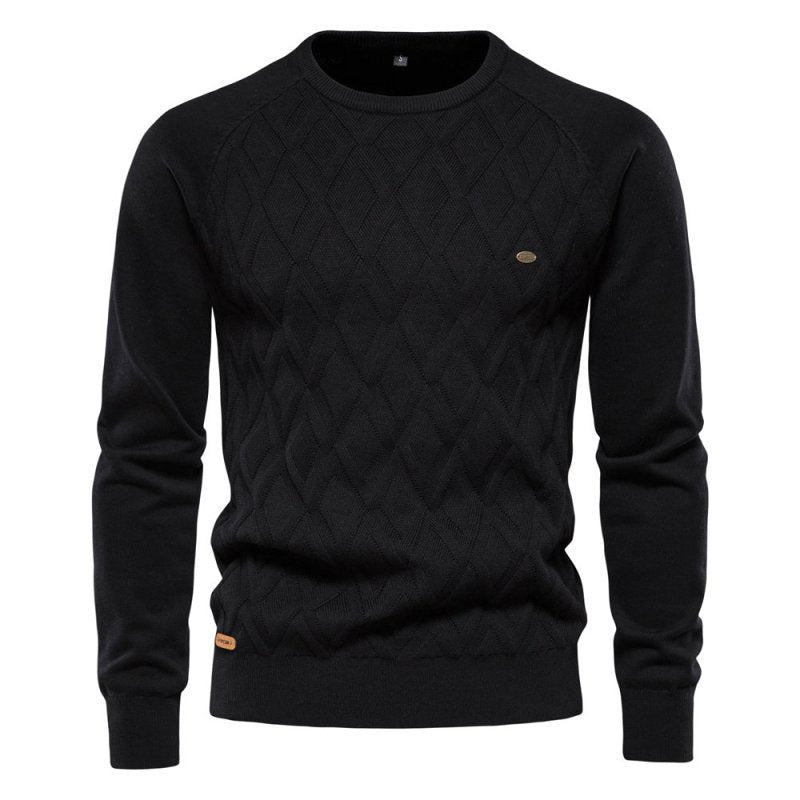 Rupert | Timeless Diamond Crew Neck Mens Knit Jumper