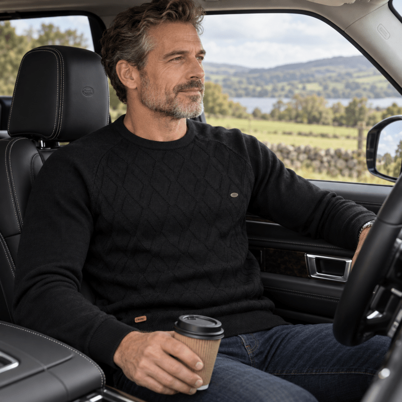 Rupert | Timeless Diamond Crew Neck Mens Knit Jumper