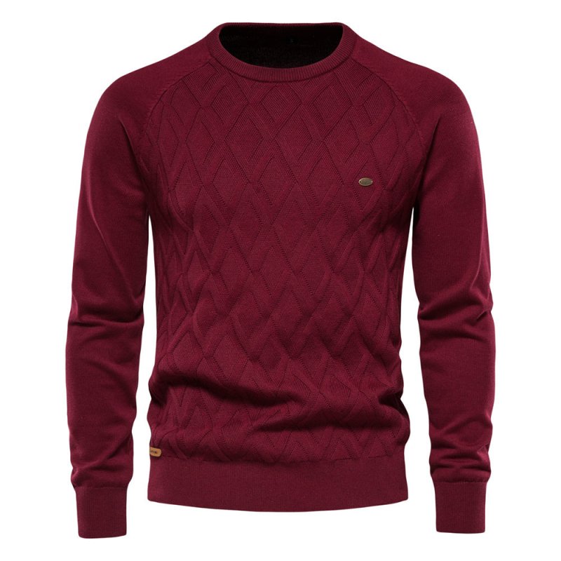 Rupert | Timeless Diamond Crew Neck Mens Knit Jumper