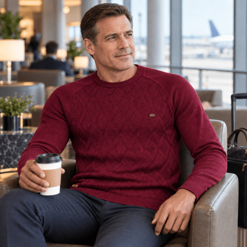Rupert | Timeless Diamond Crew Neck Mens Knit Jumper