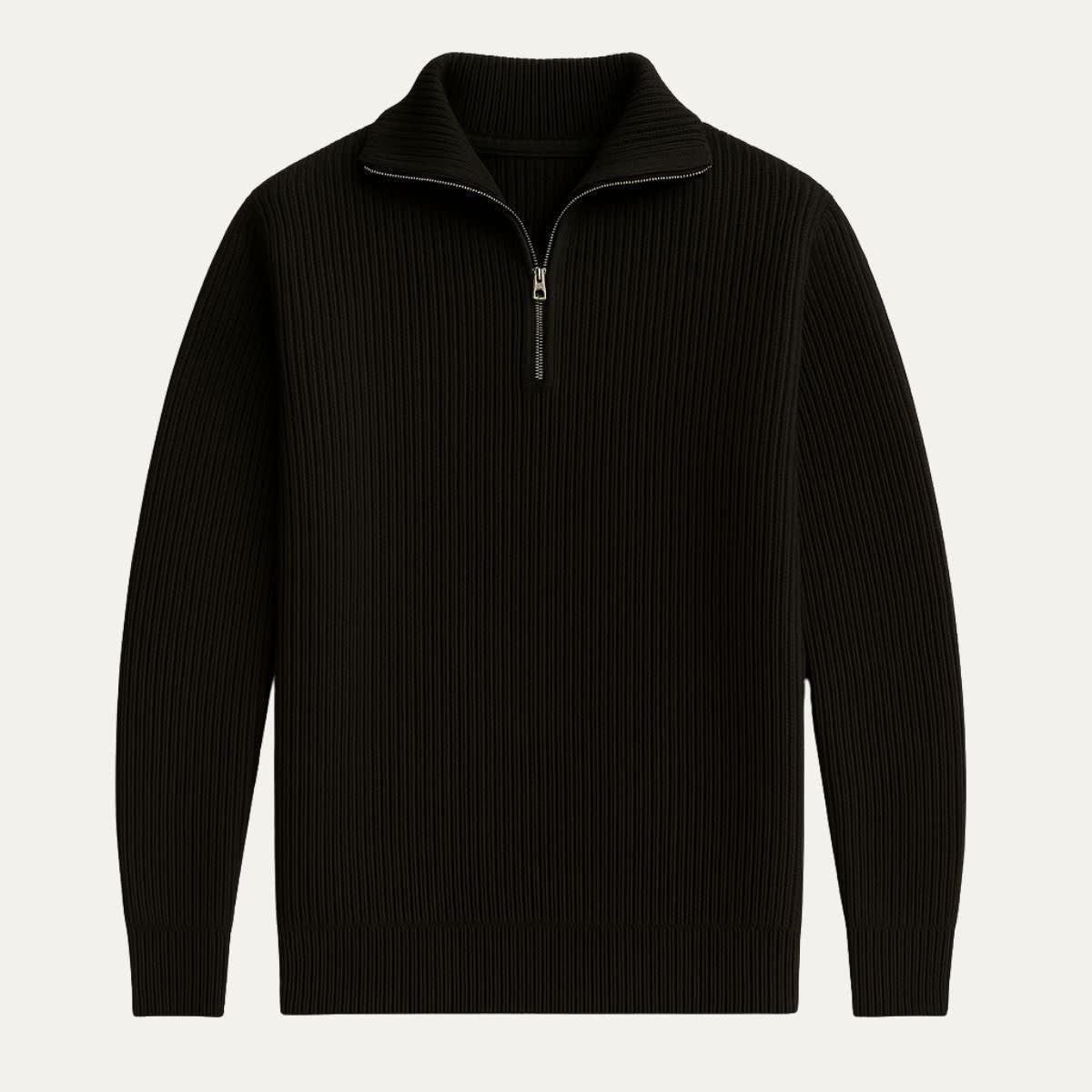 Samuel | Classic Ribbed Quarter Zip Mens Knit Jumper