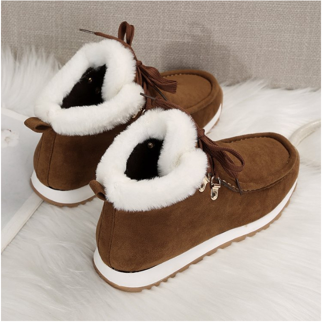 Scarlett | Effortless Fleece-Lined Lace-Up Snow Boots