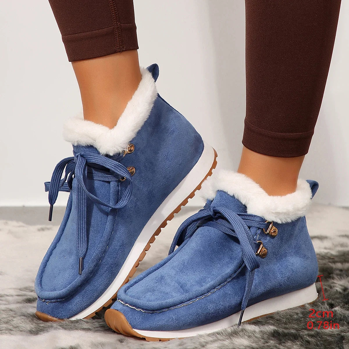 Scarlett | Effortless Fleece-Lined Lace-Up Snow Boots