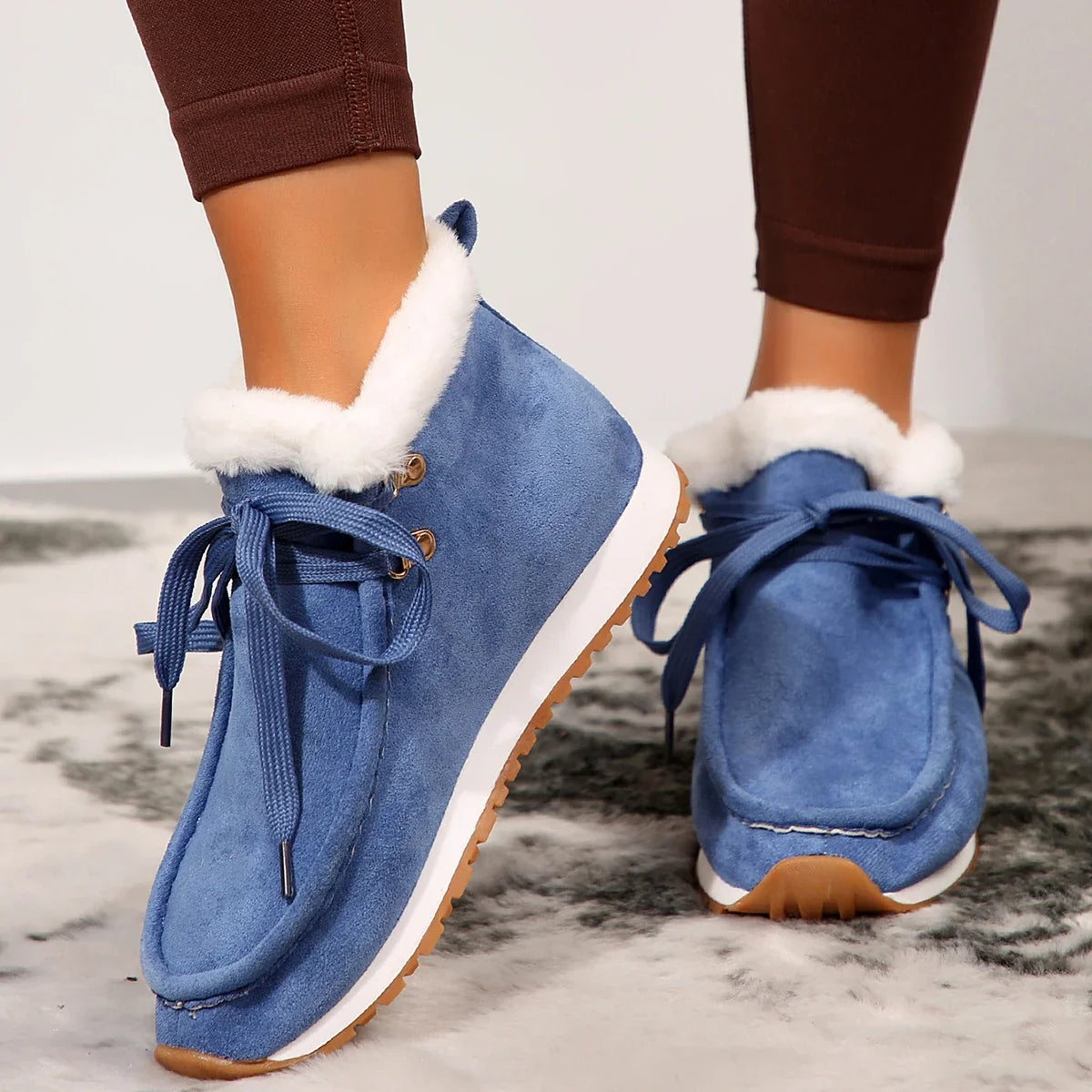 Scarlett | Effortless Fleece-Lined Lace-Up Snow Boots