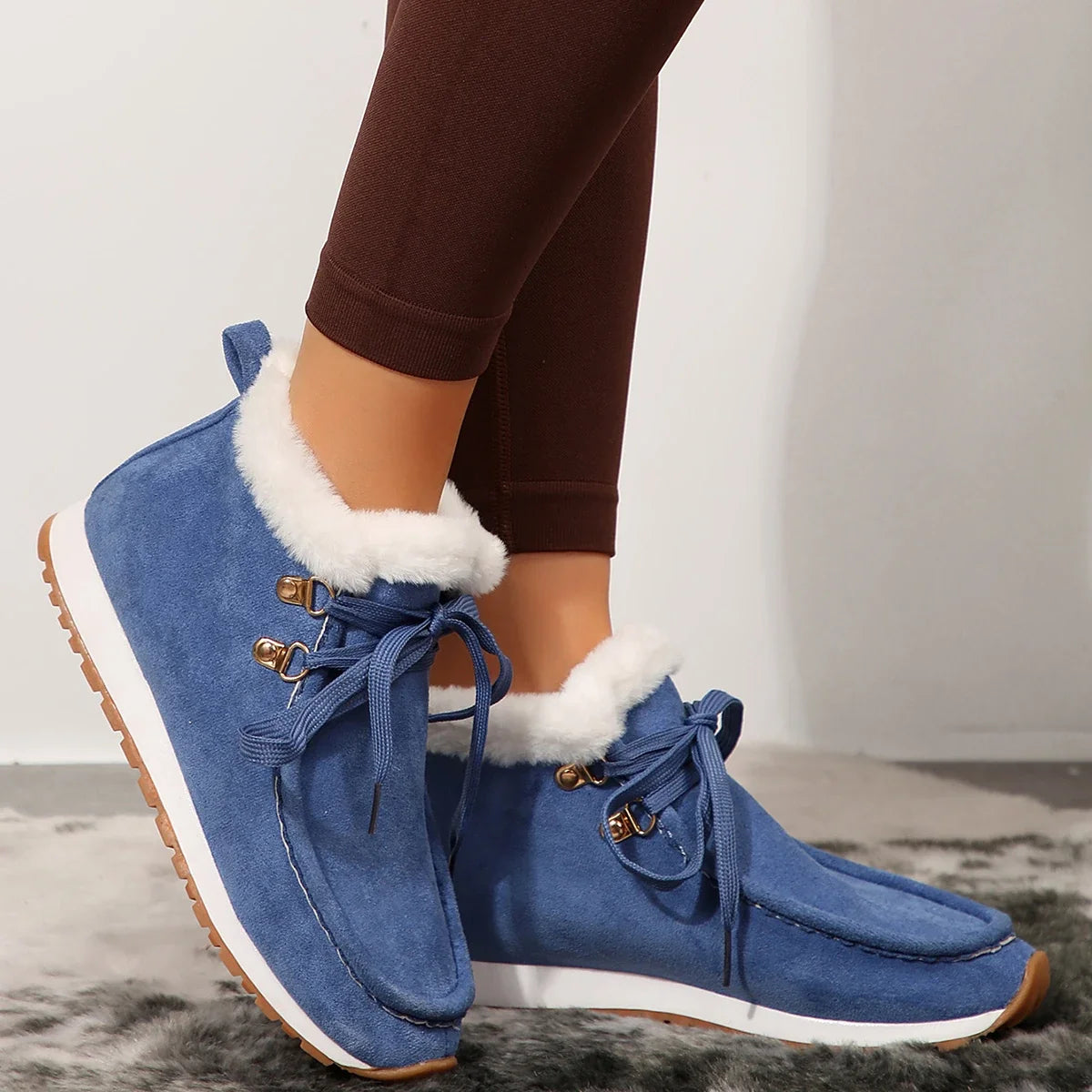 Scarlett | Effortless Fleece-Lined Lace-Up Snow Boots