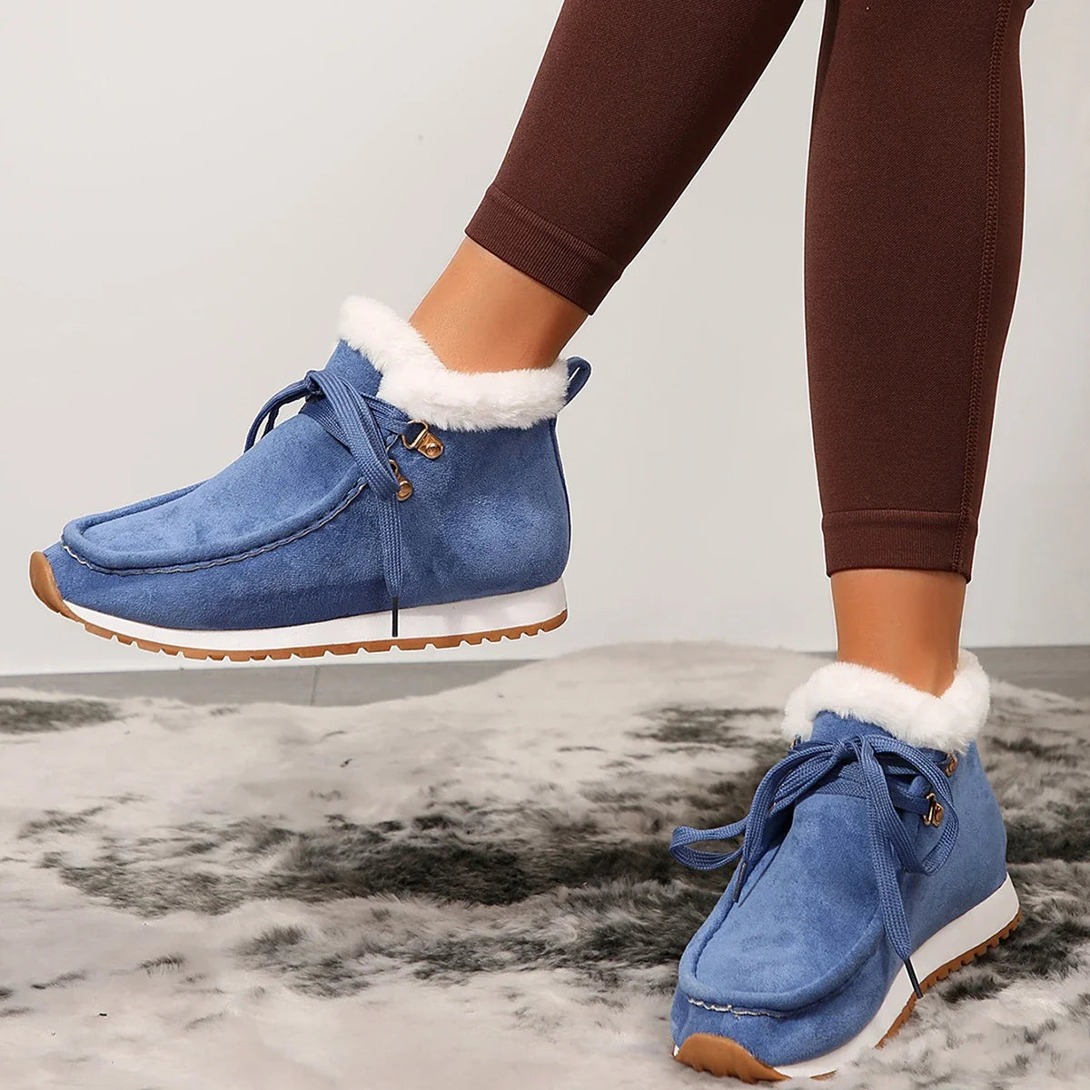 Scarlett | Effortless Fleece-Lined Lace-Up Snow Boots