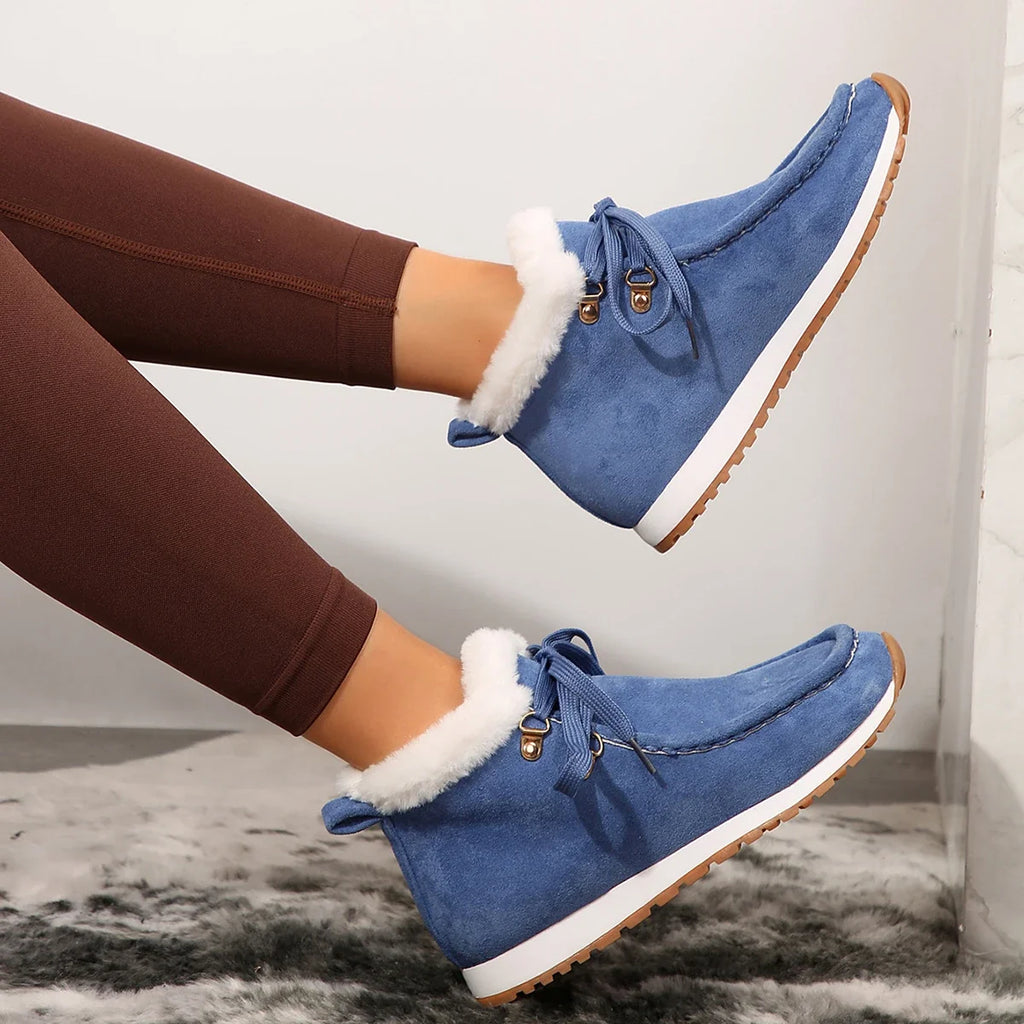 Scarlett | Effortless Fleece-Lined Lace-Up Snow Boots