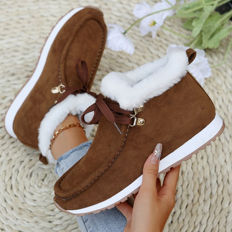 Scarlett | Effortless Fleece-Lined Lace-Up Snow Boots