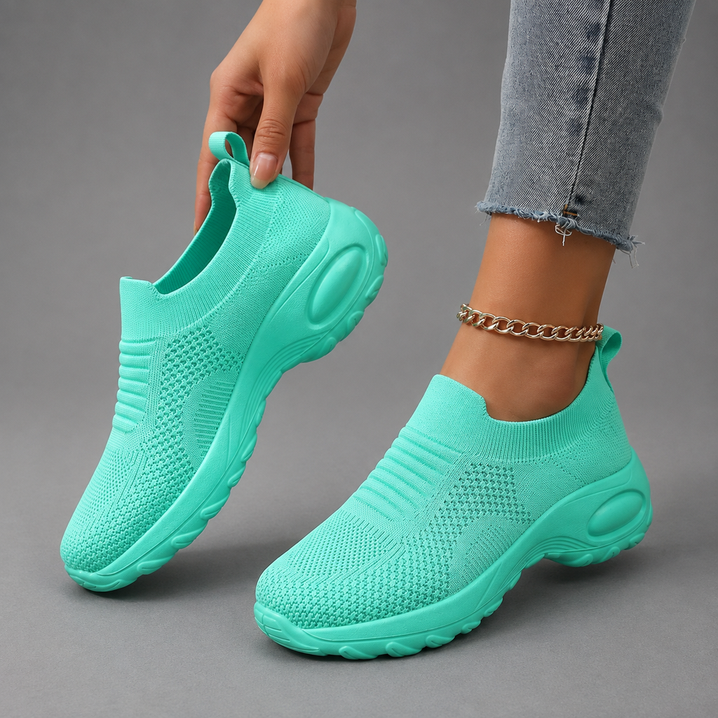 Scarlett | Polished Cushioned Orthopedic Slip-On Trainers