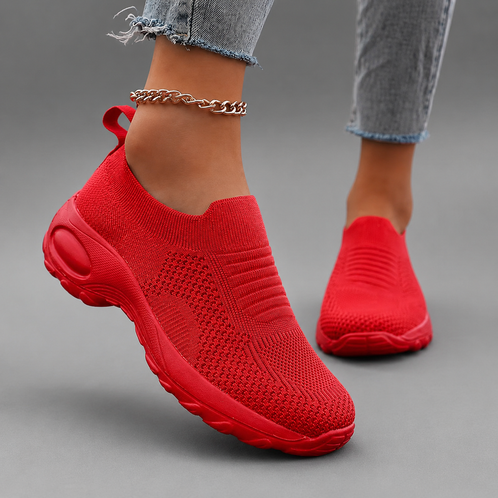 Scarlett | Polished Cushioned Orthopedic Slip-On Trainers