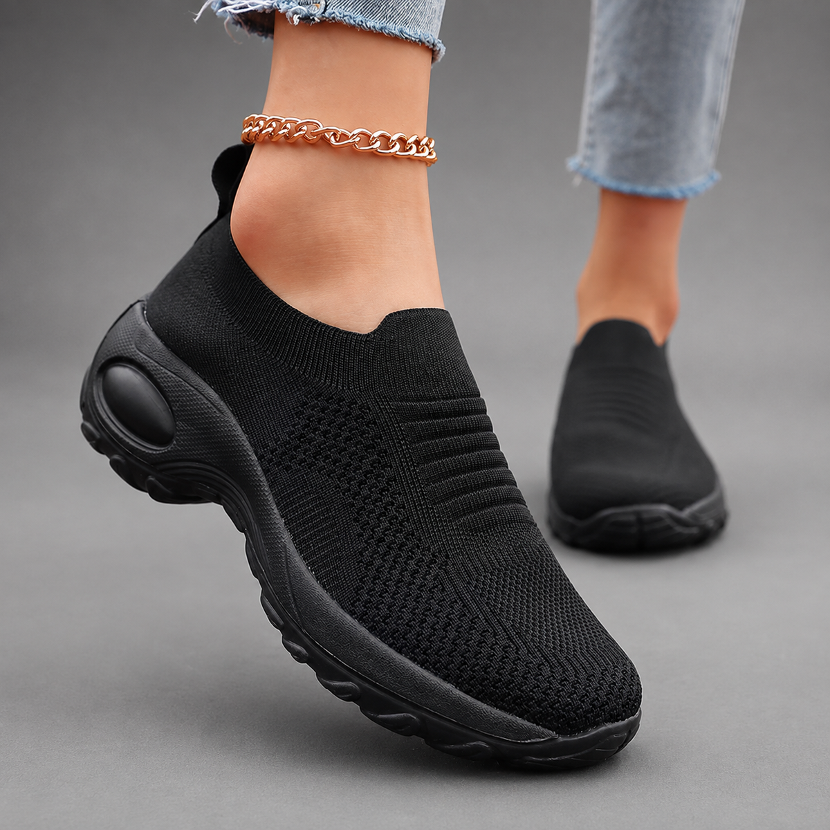 Scarlett | Polished Cushioned Orthopedic Slip-On Trainers