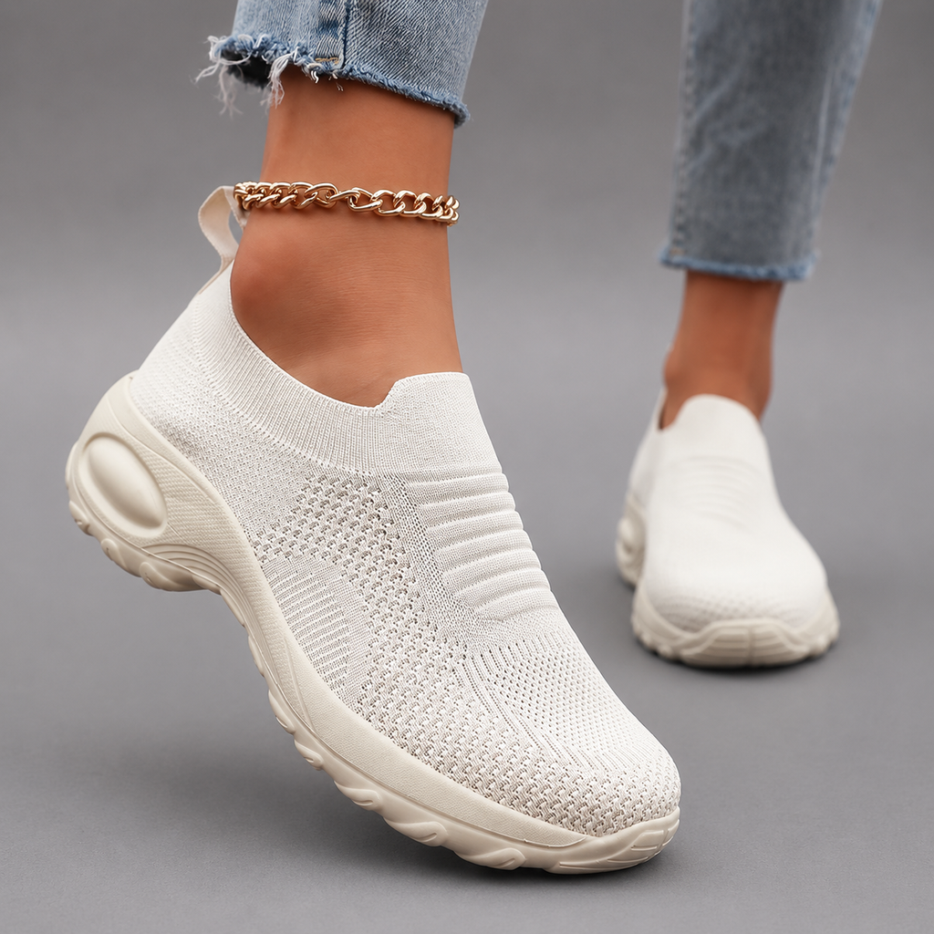Scarlett | Polished Cushioned Orthopedic Slip-On Trainers