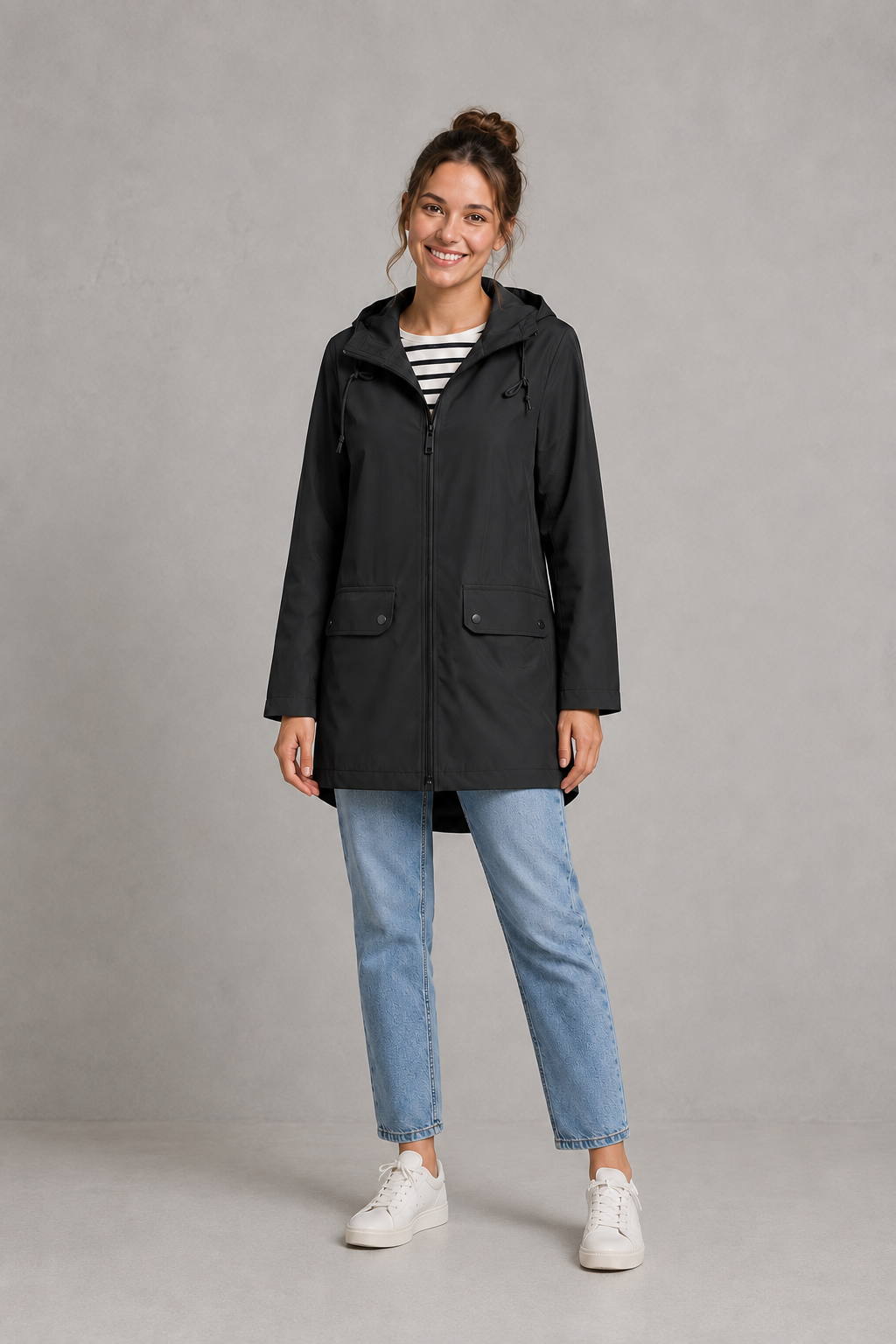 Scarlett | Timeless Hooded Waterproof Jacket with Zip Pockets