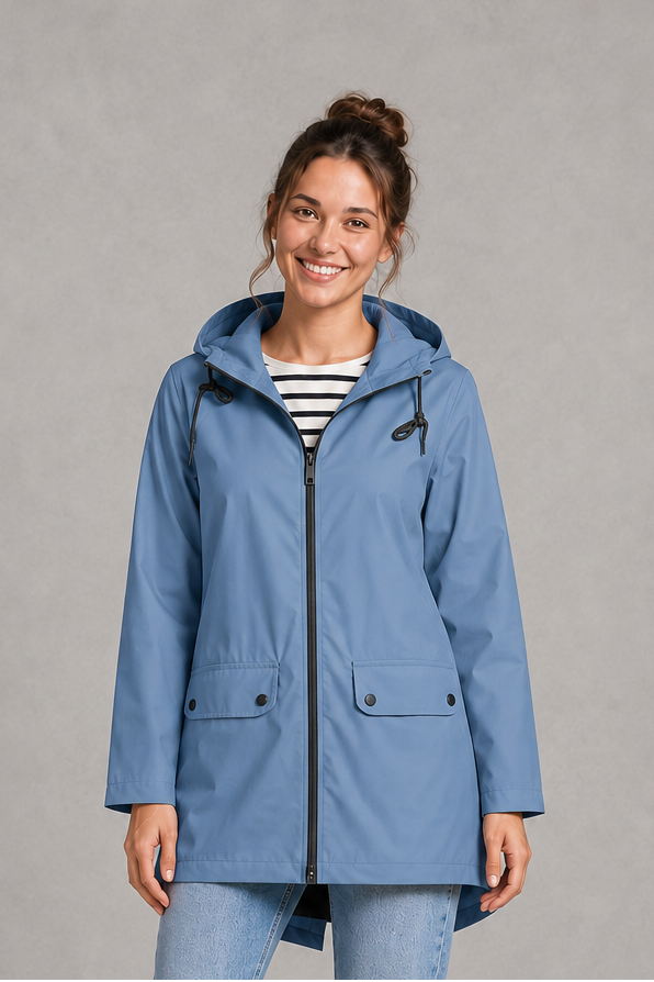 Scarlett | Timeless Hooded Waterproof Jacket with Zip Pockets