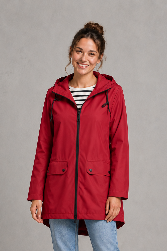 Scarlett | Timeless Hooded Waterproof Jacket with Zip Pockets