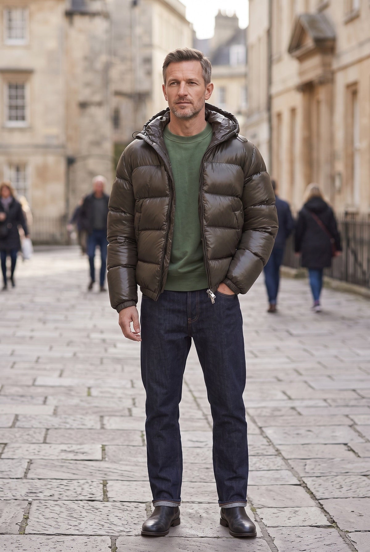 Sebastian | Effortless Hooded Zip-Front Puffer Jacket