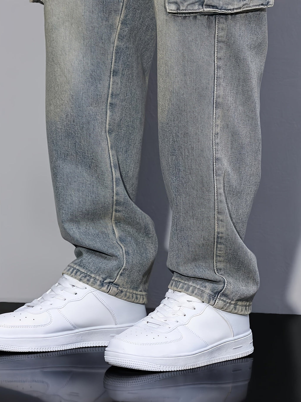 Sebastian | Polished Relaxed Fit Cargo Trousers