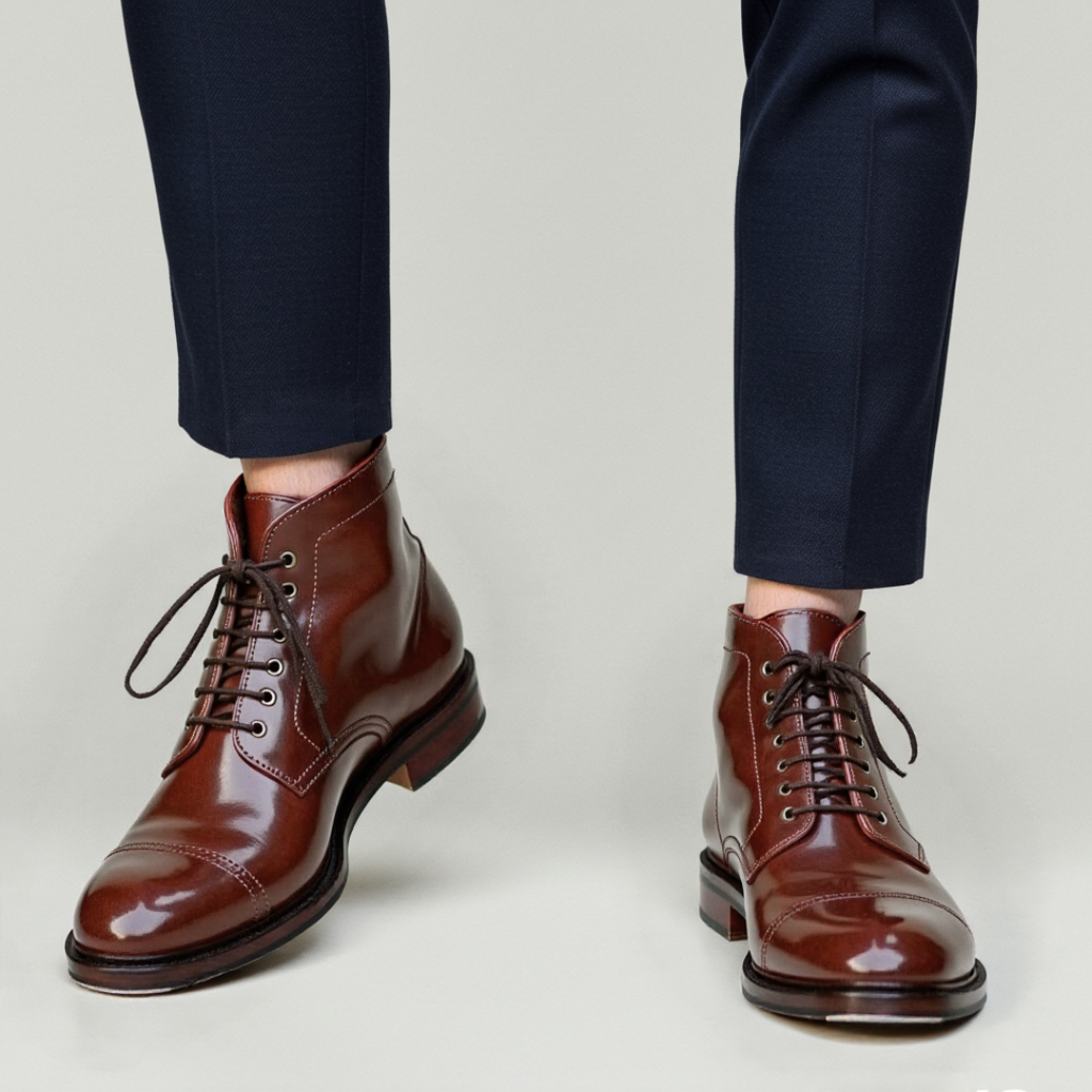 Sebastian | Stylish Cap Toe Lace-Up Mens Boots