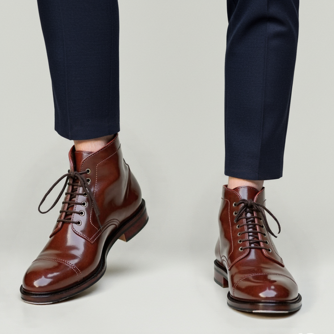 Sebastian | Stylish Cap Toe Lace-Up Mens Boots
