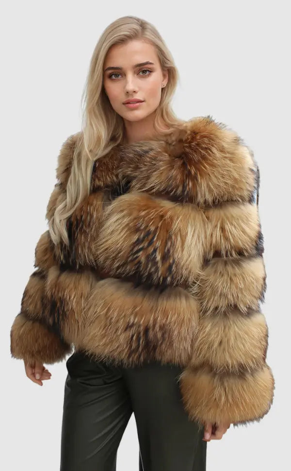 Sienna | Chic Cropped Voluminous Faux Fur Coat