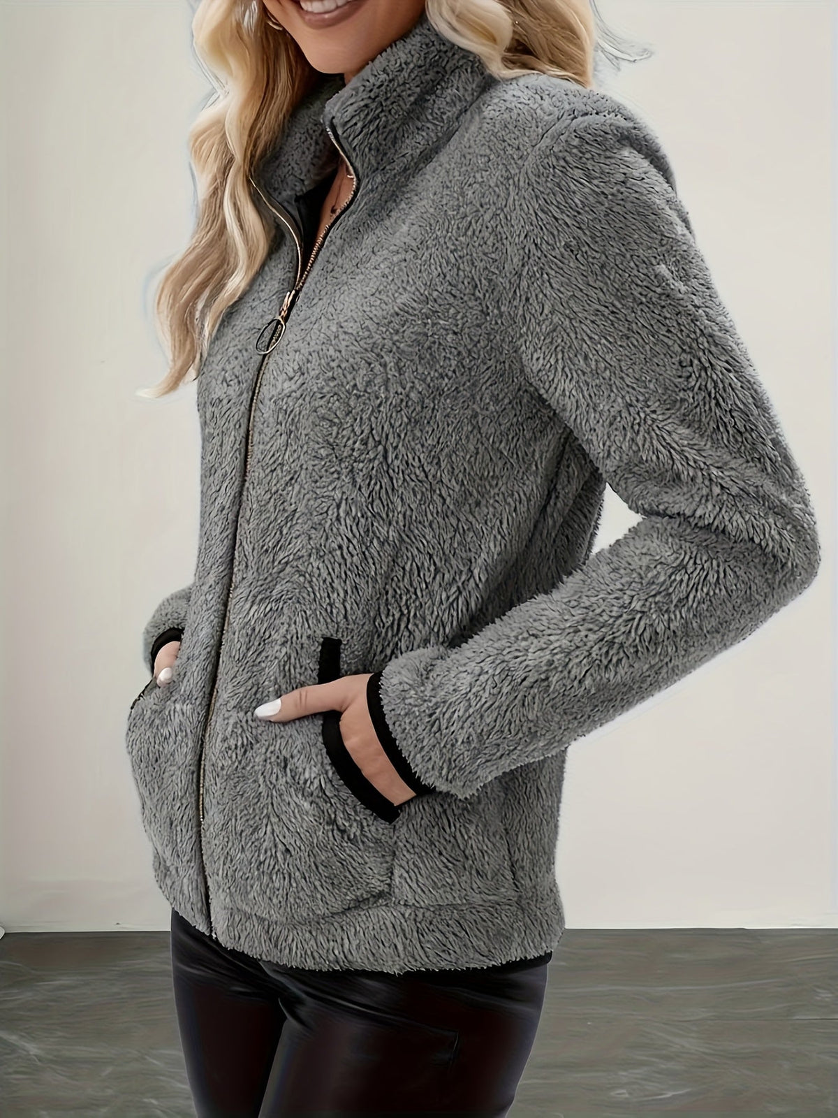 Sofia | Effortless Cosy Zip-Up Fleece Jacket